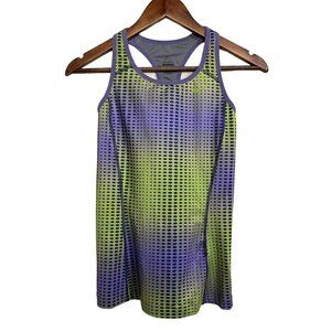 Nike Womens Purple Green Dri-Fit Polka Dot Shelf Bra Activewear Tank Top Small